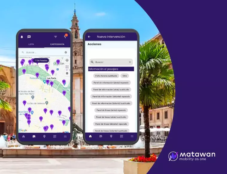Matawan, choisie pour numériser la maintenance des arrêts de bus à Valence en Espagne