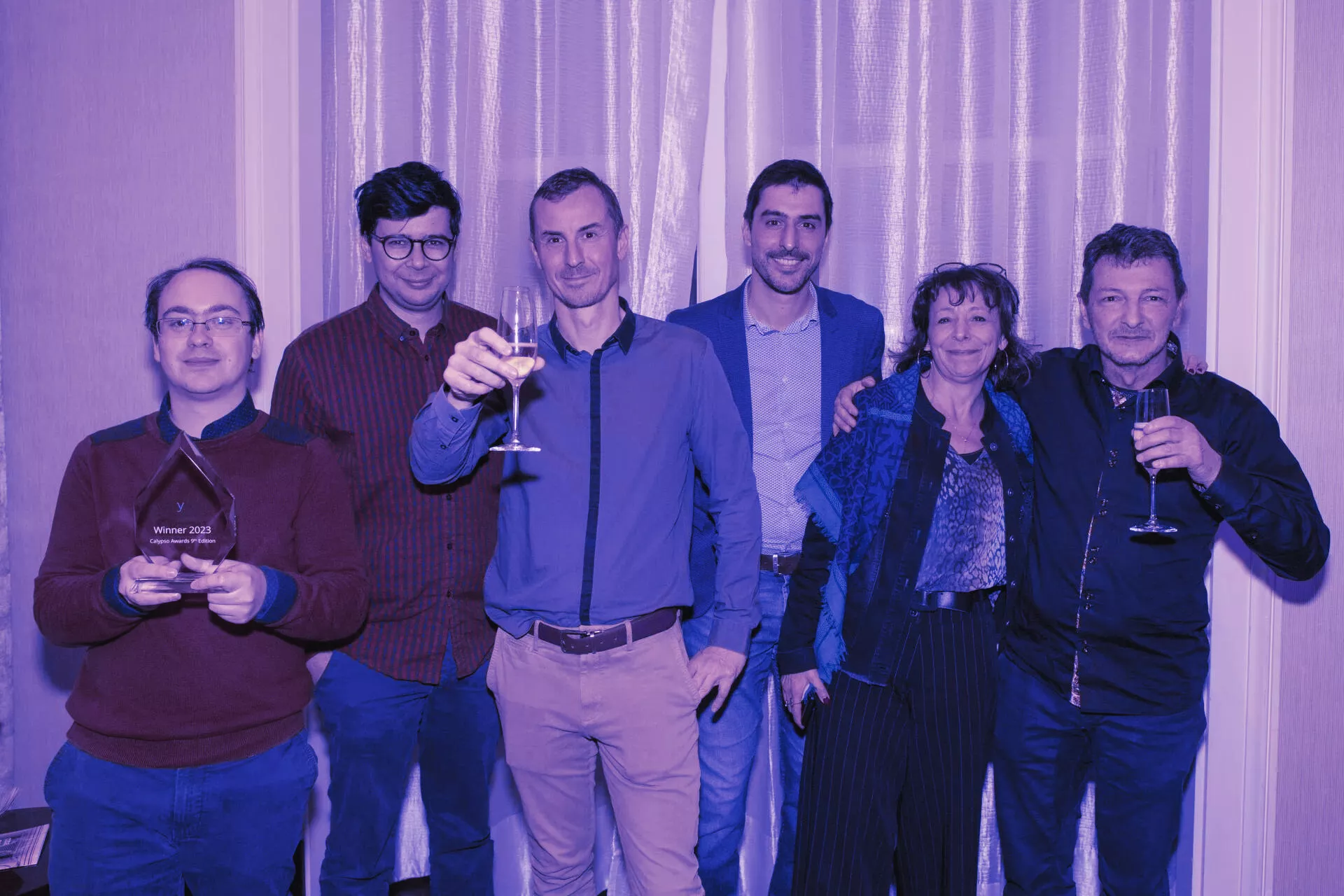 Photo de groupe à l'occasion des Calypso Awards