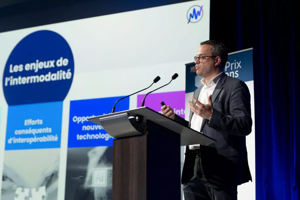 Jérôme Tredan CEO de Matawan prend la parole lors de la 14ème édition du Grand Prix des Régions