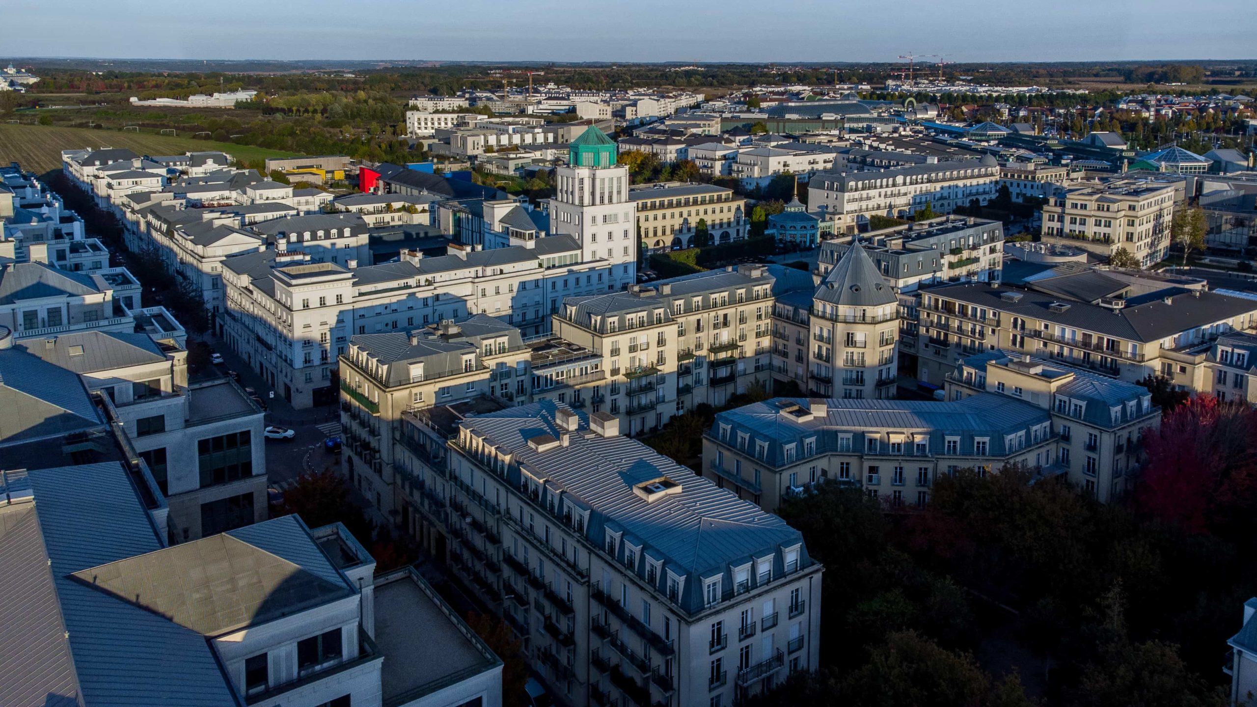 Aerial view of Marne la Vallée