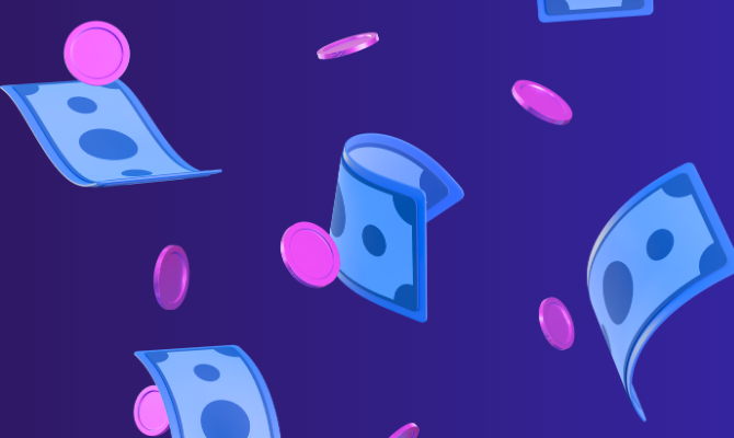 Coins and banknotes chute